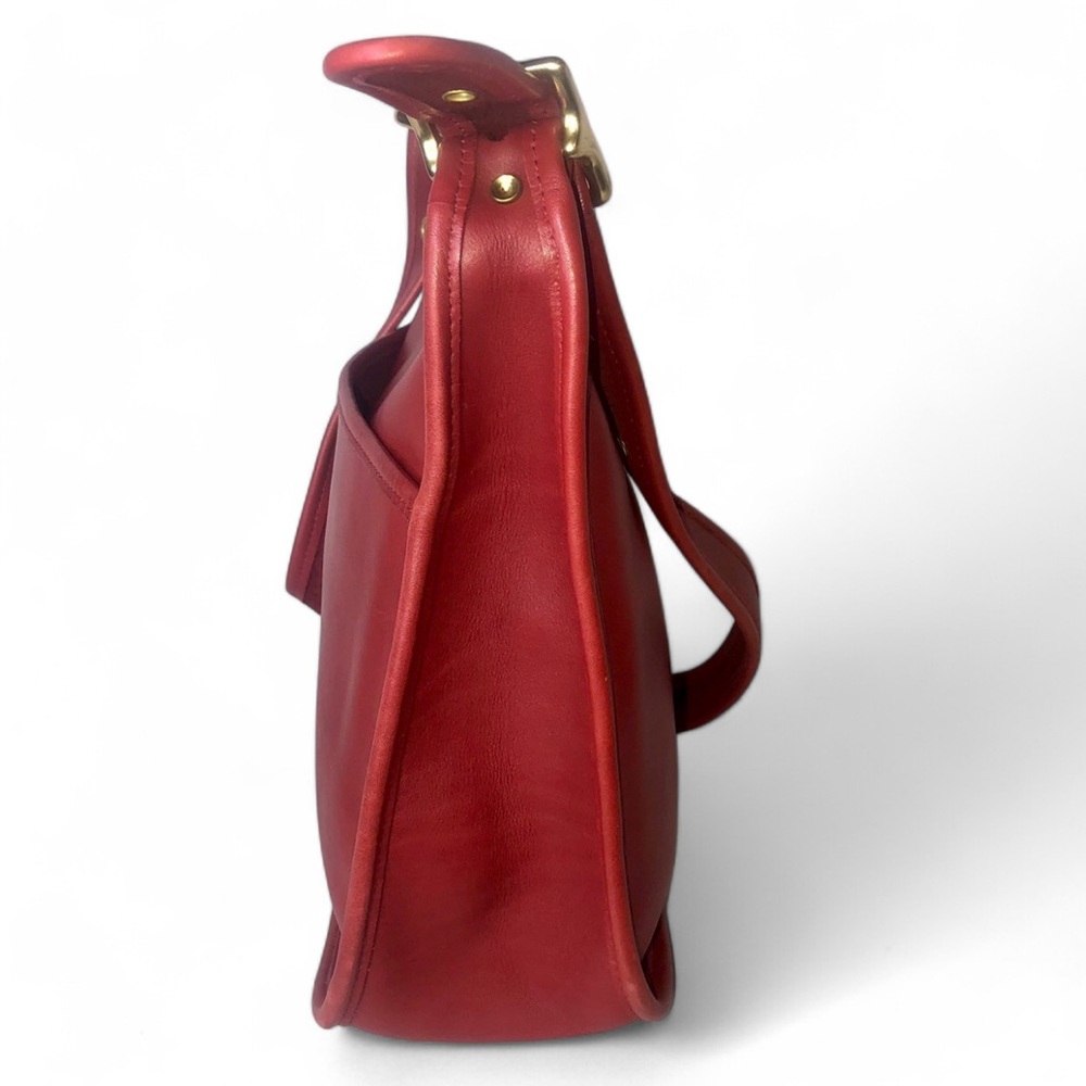 COACH Legacy Zip Red Glove-Tanned Leather Shoulder Bag Vintage 9966 COA - Picture 15 of 17